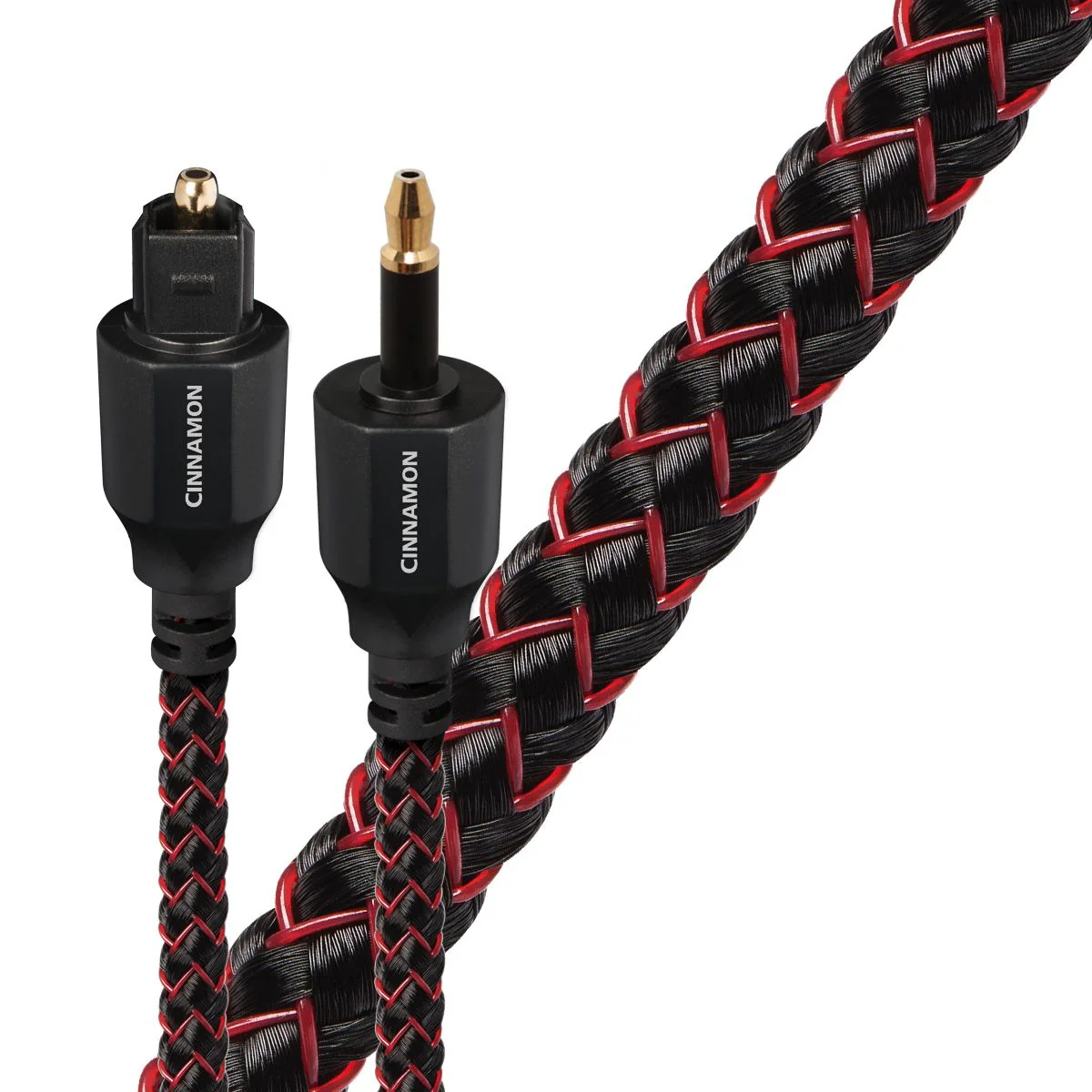 AudioQuest Cinnamon Optical Toslink Fiber-Optic Cable + Mini-Adaptor (1x Male Toslink > 1x Male Toslink, Single) - Image 6
