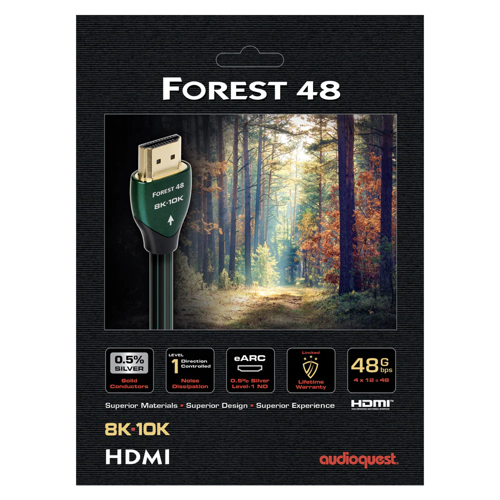 AudioQuest Forest 48 2.1 HDMI Cable - 8K/10K Ultra HD, Gaming, High-Speed, 48Gbps, HDR, eARC - Image 5