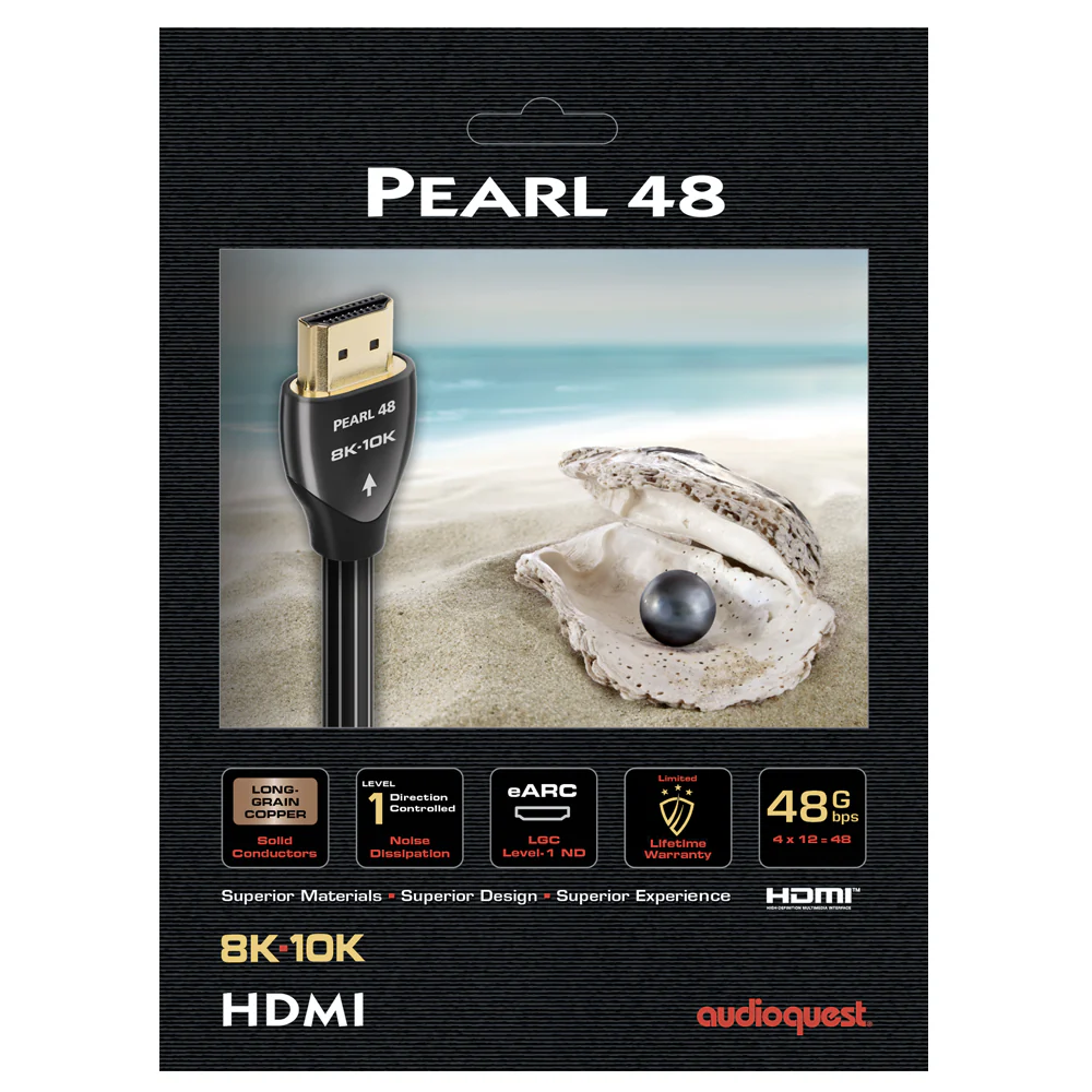 AudioQuest Pearl 48 2.1 HDMI Cable - 8K/10K Ultra HD, Gaming, High-Speed, 48Gbps, HDR, eARC - Image 5
