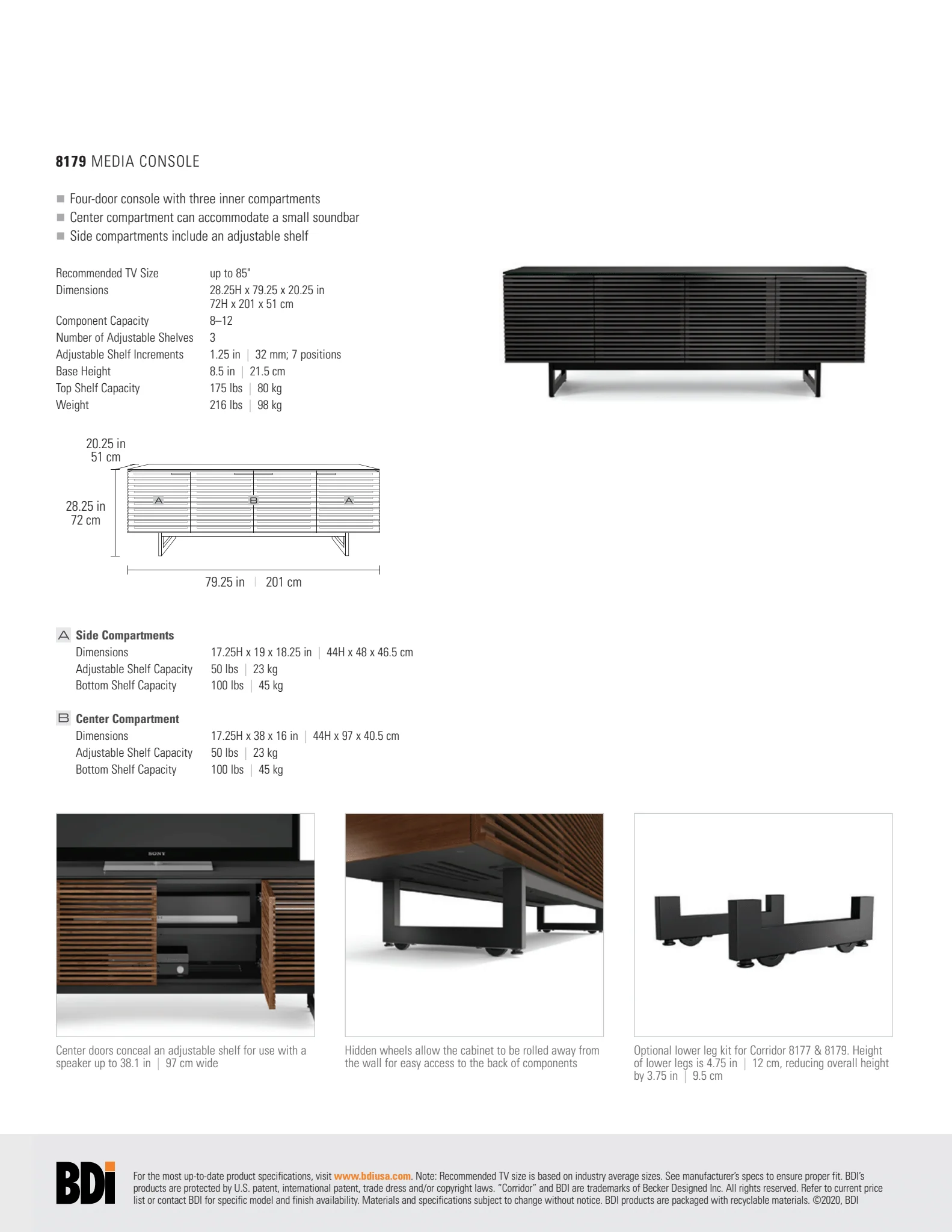 BDI Corridor Media 8179 Modern TV Stand & Media Console - Image 12
