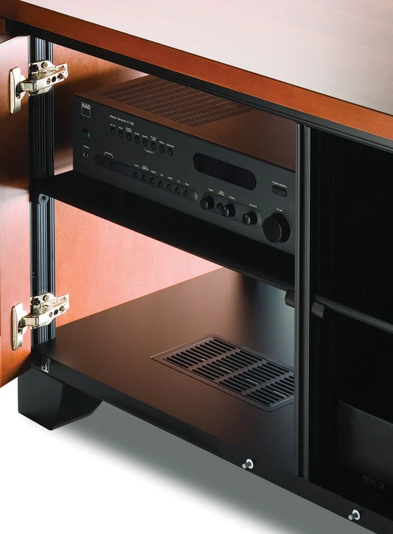 Salamander Chameleon Chicago 247 Quad-Width AV Cabinet (Black Oak) - Image 3